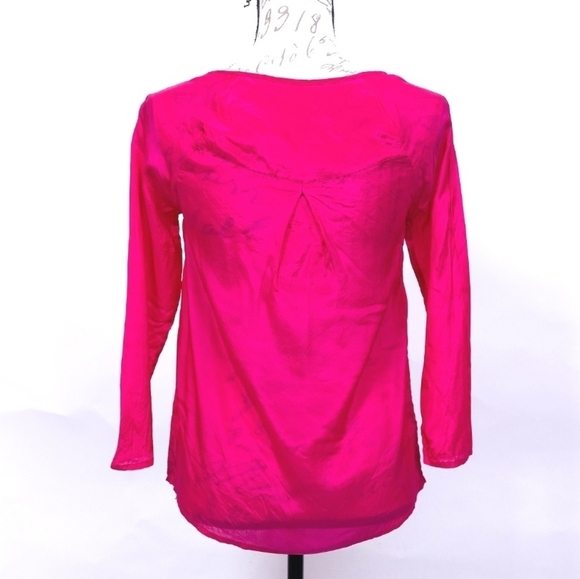 Maeve Anthropologie pink top cut out lightweight Festival cute blouse 💖2/$30 - Picture 5 of 8